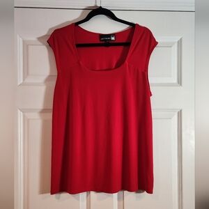 Antthony Stretchy Red Sleeveless Top XL